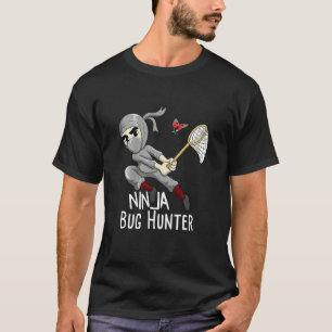 Camiseta Caçador de insetos ninja infantil Entomologista Ca