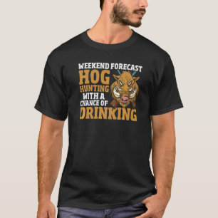 Camiseta Caçador de Javali   Porco Selvagem Animal Porco Ca