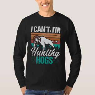 Camiseta Caçador de Javali Vintage Caça ao Porco Retrô Caça