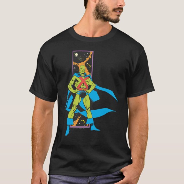 Camiseta Caçador de Manchas e Fundo de Espaço Marciano (Frente)