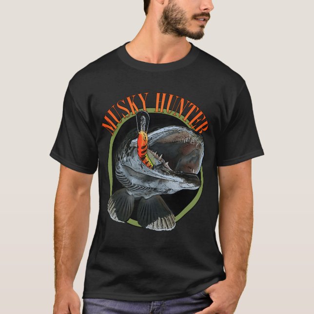 Camiseta caçador de muskellunge (Frente)