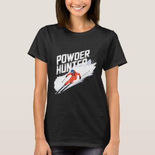 Camiseta Caçador de Neve de Esqui Divertido Esquiador Alpin