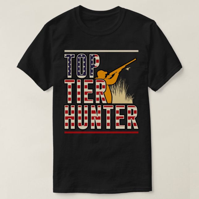 Camiseta Caçador de Nível Superior (Frente do Design)