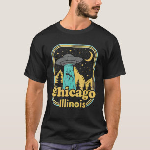 Camiseta Caçador de OVNIs Alienigenas de Chicago Illinois O