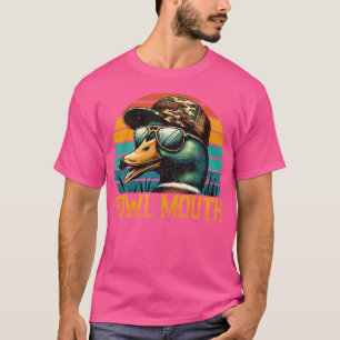 Camiseta Caçador de Pato Engraçado Pato de Boca Caçando Gan