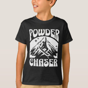 Camiseta Caçador de Pó de Snowboard Esquiador de Elevador d