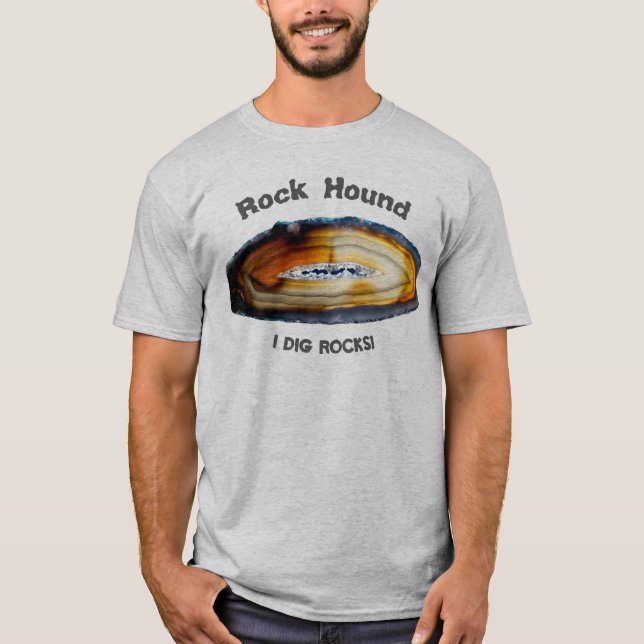 Camiseta Caçador de Rochas - Eu Cavo Rochas! (Frente)