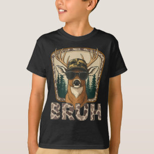 Camiseta Caçador de Veado Bruh Camuflagem Caça a Veado Engr