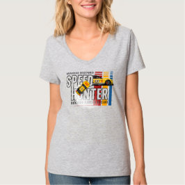 Camiseta Caçador de Velocidade | Mulheres Decote em V