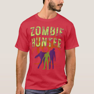 Camiseta Caçador de Zumbi Assustador Horror Fantasia de Hal