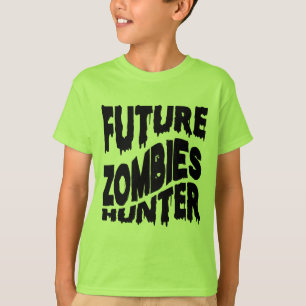 Camiseta Caçador de Zumbi Divertido do Futuro no Halloween