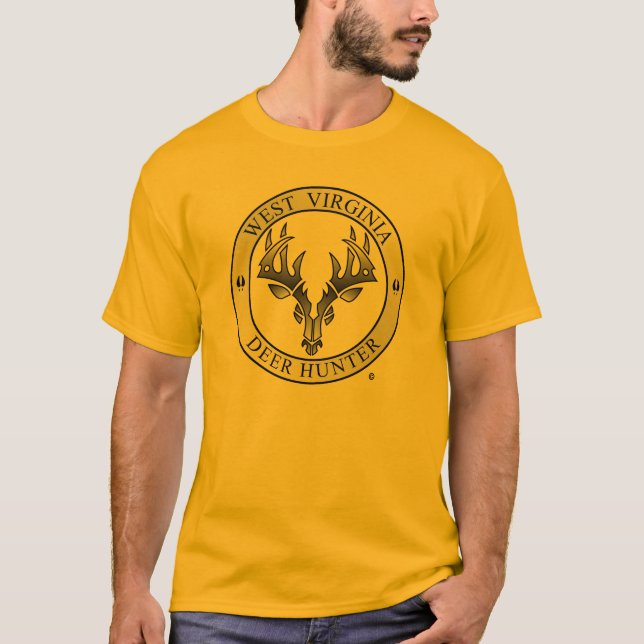 Camiseta Caçador dos cervos de West Virginia (Frente)