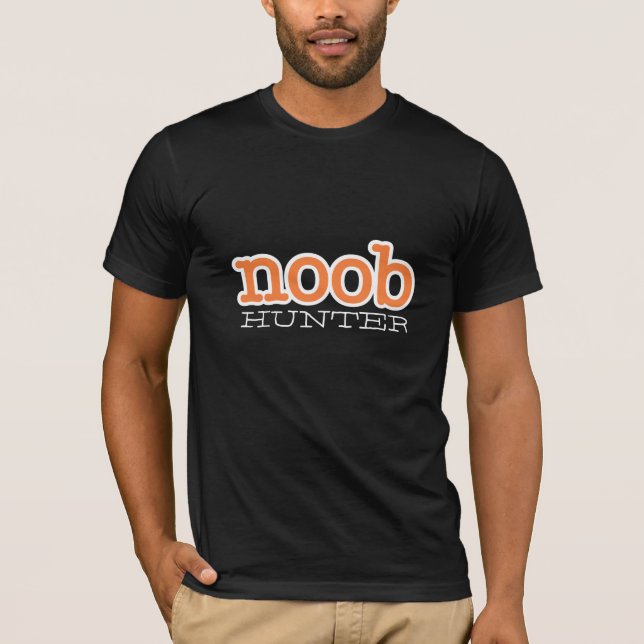 Camiseta caçador engraçado do noob (Frente)