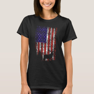 Camiseta Caçador Floresta de Cervos Bandeira dos EUA Améric