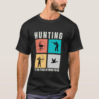 Camiseta Caçador humorista dizendo caçar fora da caça