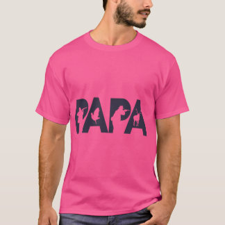 Camiseta Caçador Pai Engraçado Papá Caçando Padre Topo