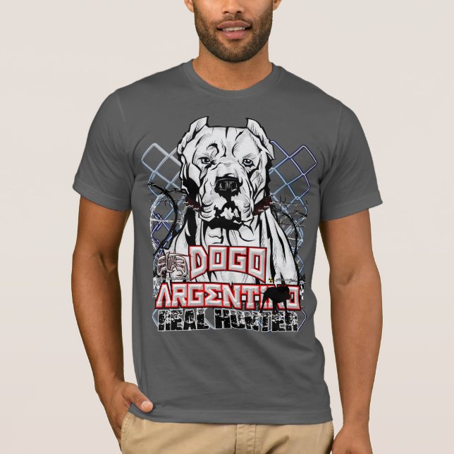 Camiseta Caçador real de Dogo Argentino da elite (Frente)