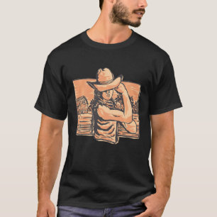 Camiseta Caçadora de Cavalos Rodeio Guepardo Barril Legal C