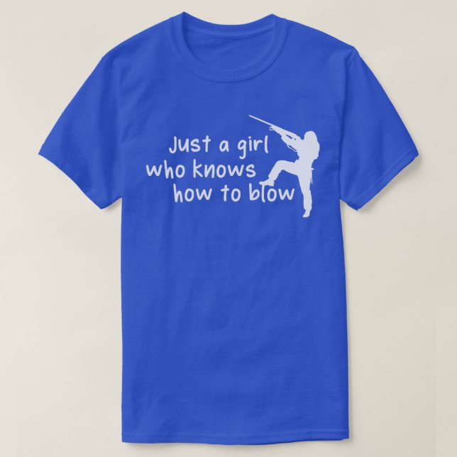 Camiseta Caçadora Engraçada Só Uma Garota Que Conhece (Frente do Design)