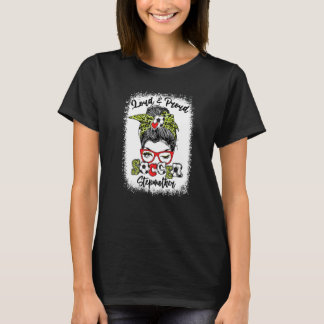 Camiseta Caçadora Louca E Orgulhosa Stepmme Messy Bun Bleac