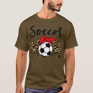 Camiseta Caçadora Mãe Leopardo Engraçado Bola Bandana Mothe