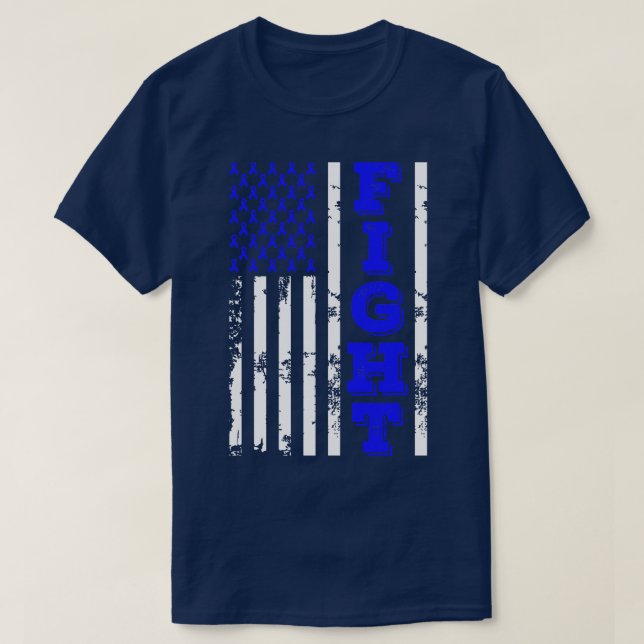 Camiseta Caçadores de Doenças Combatendo Bandeira Americana (Frente do Design)