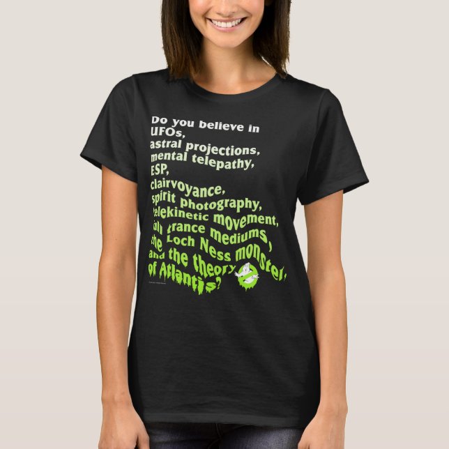 Camiseta Caçadores De Fantasmas Você Acredita Em Filme Retr (Frente)