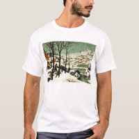 Caçadores de Pieter Bruegel no t-shirt da neve