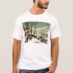 Camiseta Caçadores de Pieter Bruegel no t-shirt da neve