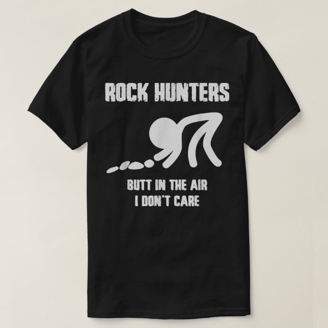 Camiseta Caçadores de Rock Bumbum no Ar Não me importo com  (Frente do Design)