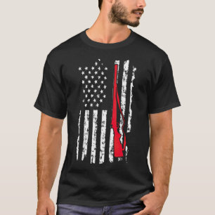 Camiseta Caçadores EUA Flag America Ducking labrador