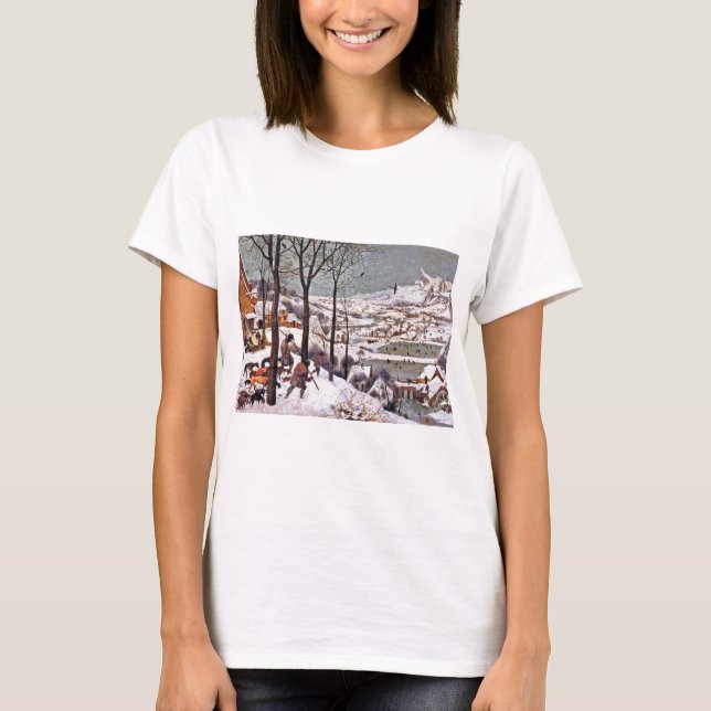 Camiseta Caçadores na neve, Pieter Bruegel, o Velho (Frente)