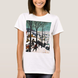 Camiseta Caçadores na Paisagem da Neve Pieter Bruegel