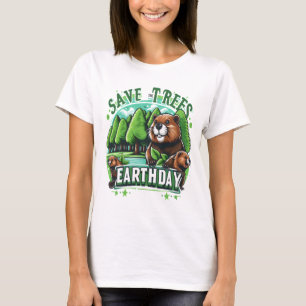 Camiseta Caçadores salvam árvores no dia da Terra