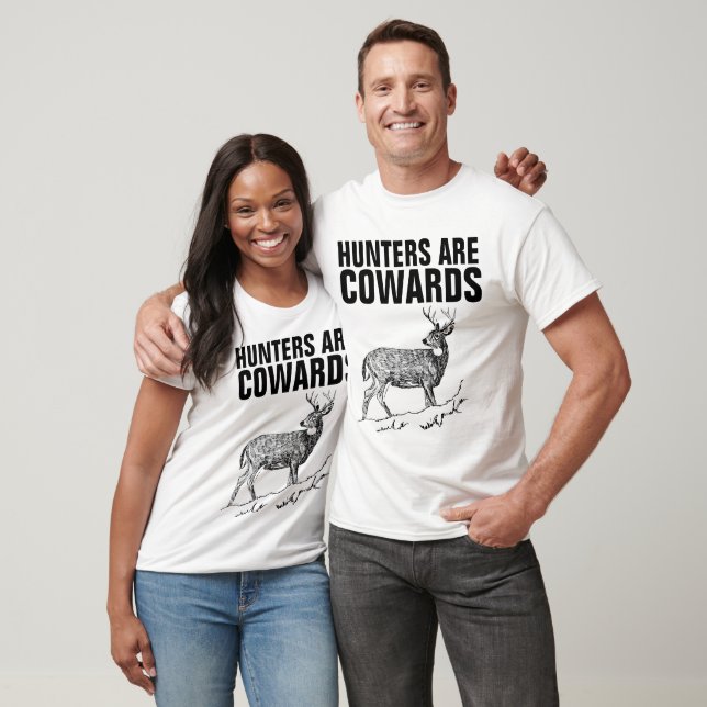 Camiseta CAÇADORES SÃO COVARDAS, ANTI-CAÇA A T-shirts (Unissex)