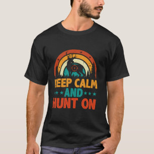 Camiseta Caçando Deer Buck Caçando um caçador Patriótico Lo