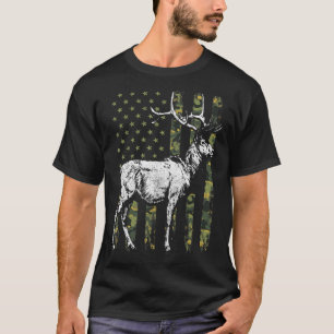 Camiseta Caçando Homens da Camuflagem de Bandeiras American