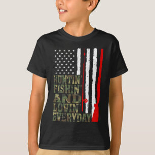 Camiseta Caçando Pescando E Amando Todos Os Dias Caça Pesca