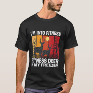 Camiseta Caçando, sou Malhação Ajustado Deer em Meu Freez