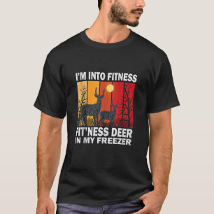 Camiseta Caçando, sou Malhação Ajustado Deer em Meu Freez