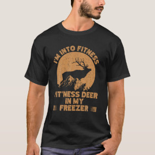 Camiseta Caçando, sou Malhação Ajustado Deer em Meu Freez