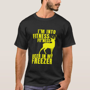 Camiseta Caçando, sou Malhação Ajustado Deer em Meu Freez