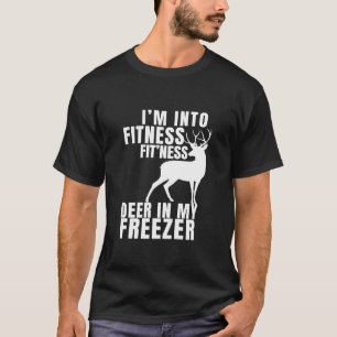 Camiseta Caçando, sou Malhação Ajustado Deer em Meu Freez