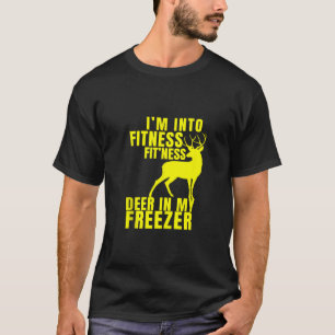 Camiseta Caçando, sou Malhação Ajustado Deer em Meu Freez