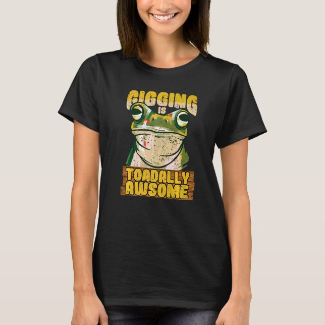 Camiseta Caçar rãs com fisga é uma caça totalmente incrível (Frente)