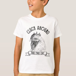Camiseta Cacareje Por Aí E Descubra Fazendeiro Engraçado De