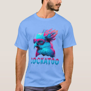 Camiseta Cacatua com Óculos de Sol estilo anos 80 para uma