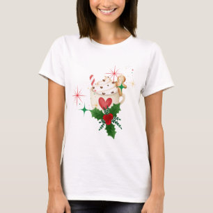 Camiseta Cacau Quente Festivo e Pão Gingerido Homem Cozy Na