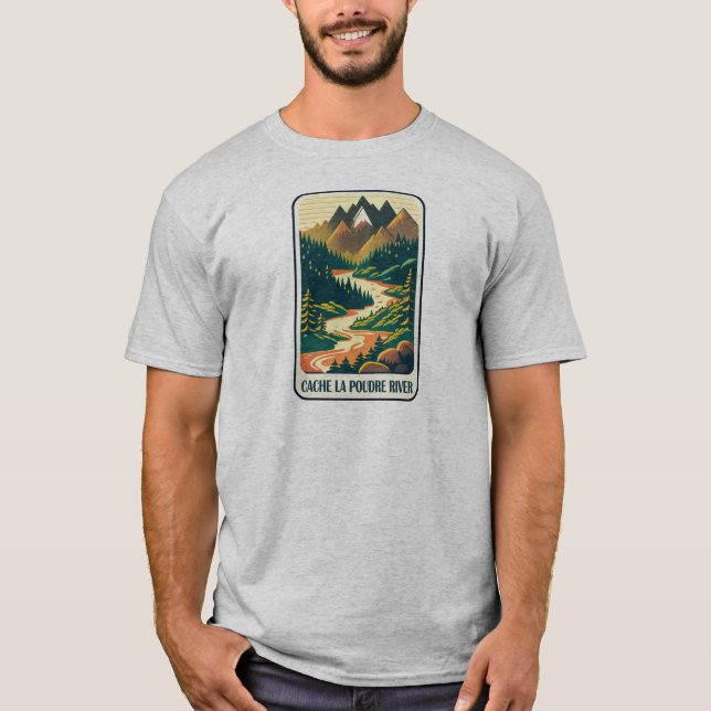 Camiseta Cache la Poudre River Colorado (Frente)