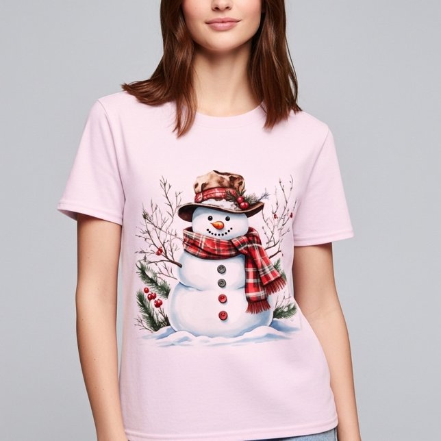 Camiseta Cachecol Xadrez Clássico de Aquarela de Boneco de  (Criador carregado)